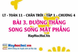 Hai đường thẳng song song trong không gian, tính chất hai đường thẳng song song? Toán 11 chân trời Tập 1 chương 4 Bài 3